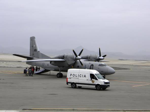 Avión antonov llegó al aeropuerto Chimbote para traslado de detenidos a Lima.