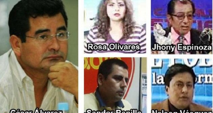 Algunos de los más conocidos "periodistas comandos" que elogiaban la gestión de César Álvarez a través de sus medios de comunicación.