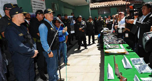 Ministro del Interior, Daniel Urresti, en Huaraz. (Foto Huarazenlinea.com)