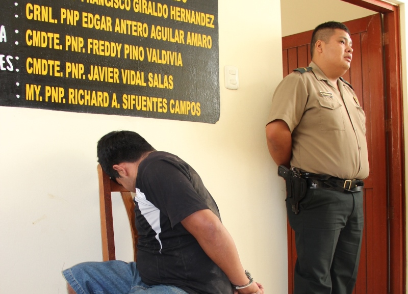 Walter Luján Vásquez de 23 años alias “Chamulla” venía extorsionando a un agricultor en Santa (Foto Lindberg Cruzado)