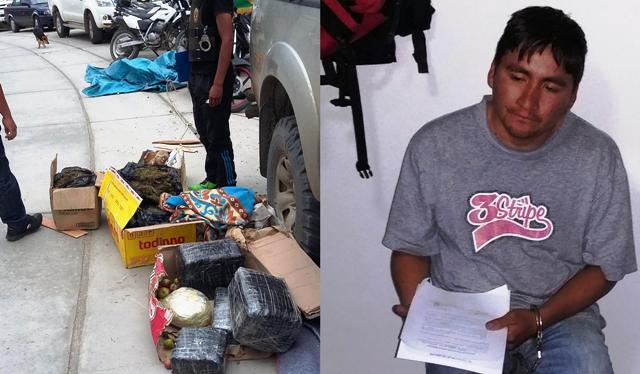 Suboficial PNP Adderly Javier Uriarte Heredia abandonó la Comisaría de Huacrachuco cuando fue detenido con la droga valorizada en más de 22 mil soles.