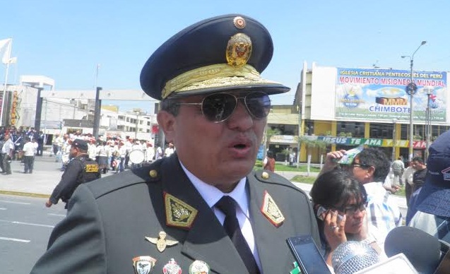 General PNP, Walter Sánchez Bermúdez, jefe de la Región Policial de Áncash.