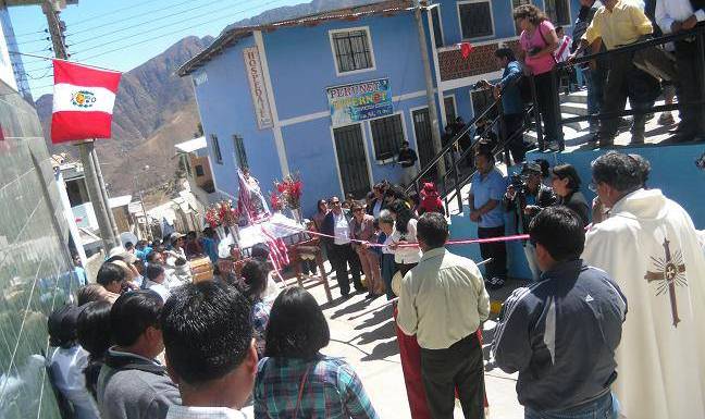 Procesión de la imgen de Santiago Apóstol en Pamparomás.