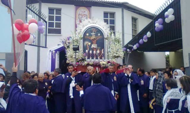 El segundo recorrido procesional del Cristo Morado será el lunes 28 de octubre