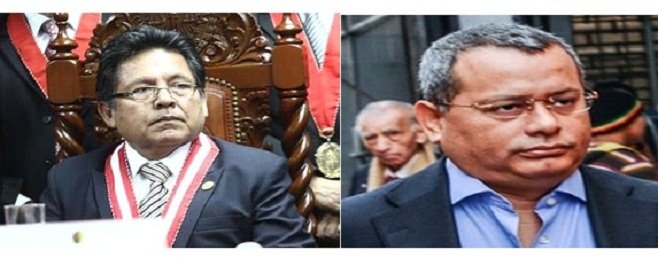 El actual fiscal de la Nación, Carlos Ramos, y el cuestionado empresario Rodolfo Orellana.(Foto Chimbotenlinea.com)
