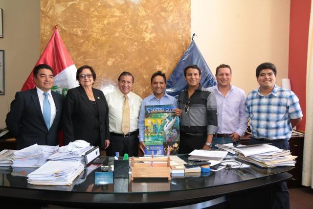 Alcalde de Nuevo Chimbote visitó al alcalde de Huaraz Dr. Luis Espinoza Cerrón.