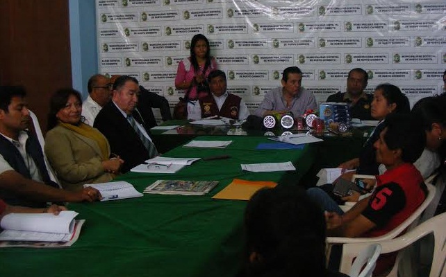 Sesión del Codisec de Nuevo Chimbote. (Foto: cortesía MDNCH)