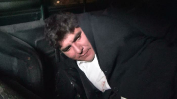 Rubén Cueva Flores, sujeto que golpeó salvajamente a su esposa, ahora en la cárcel.