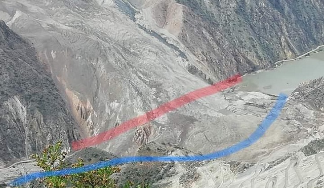 Vista aérea de la zona de la tragedia en Suchimán (provincia de Pomabamba, Áncash).