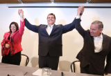 El candidato Alan García defiende su alianza con el PPC. (Foto Andina)