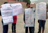 Protesta de los padres de familia del colegio "Eduardo Ferring" de Coishco.