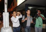 Jefe de la División Policial de Chimbote, coronel PNP Juan Meyer Velásquez, a su salida del Departamento de Investigación Criminal y Apoyo a la Justicia.