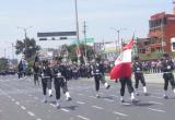 Desfile de las diferentes unidades de la Policía Nacional en Chimbote.