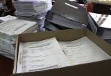 Estas son las cajas que contienen los voluminosos expedientes judiciales del caso "La Centralita".
