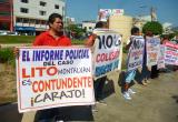 Familiares y amigos del asesinado exalcalde de Casma, José Alejandro Montalván Macedo, se trasladaron a Chimbote para demandar la captura de Rommel Meza Cerna.