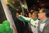 Los candidatos Walter Soto y Victoria Espinoza, de Río Santa, continúan inaugurando bases.