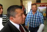 El procesado Jack Castillo saliendo de la audiencia que nuevamente fue suspendida.