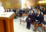 Misa con nuevas autoridades de las UNS en la capilla del Centro Pastoral.