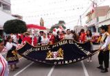 Alumnos de "El Nazareno" en su homenaje patrio.