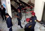 Efectivos de la Unidad de Desactivación de Explosivos revisaron oficinas judiciales.