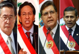 Los últimos siete presidentes del Perú, desde Fernando Belaunde, hasta Ollanta Humala. (Foto elaborada por Peruenlinea)