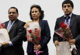La fiscal superior Nancy Moreno, el procurador Richard Asmat, y el juez de Investigación Preparatoria, Jorge Concepción, recibieron un reconocimiento ciudadano.