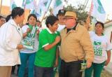 Walter Soto recorrió el casco urbano de Nuevo Chimbote exponiendo su plan de gobierno.