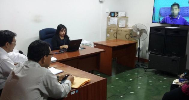 Momentos en que se da la lectura de sentencia a "Chuza". (Foto cortesía CJSA)