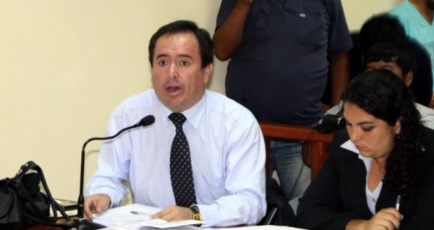 Alfredo Ortecho, abogado del Presidente Regional de Áncash en la audiencia pública.