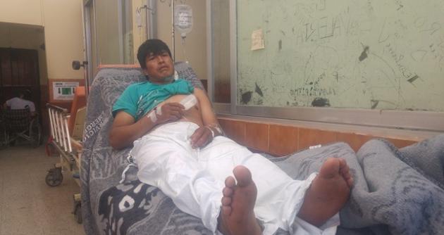 Agricultor Wilson Ponce Vargas de 37 años sobrevivió a brutal ataque de los delincuentes.