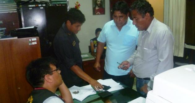 Rupay en la sede de la Policía Judicial en Chimbote