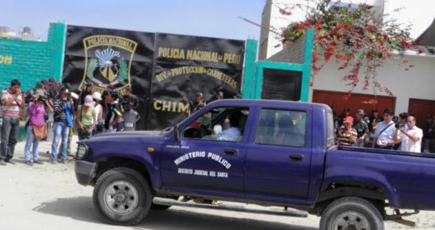 Detenidos permanecen en la División Policial de Tránsito en Nuevo Chimbote.