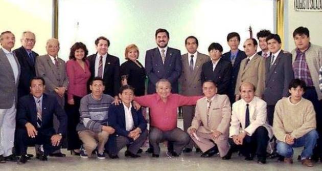 Don Alfredo López Aguilar es el tercero de la izquierda (De pie).