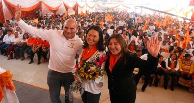 Congresista Joaquín Ramírez y la candidata de Fuerza Popular Keiko Fujimori. (Foto La República)