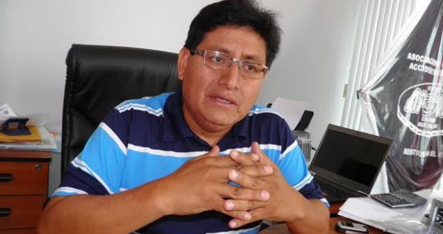 presidente de la Asociación Fondo Central de Transportistas de la Provincia del Santa, Líder Saavedra.