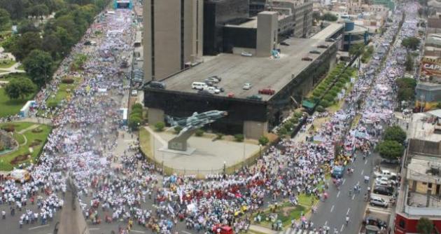 Impresionante fue hoy la marcha por la vida en la ciudad capital.