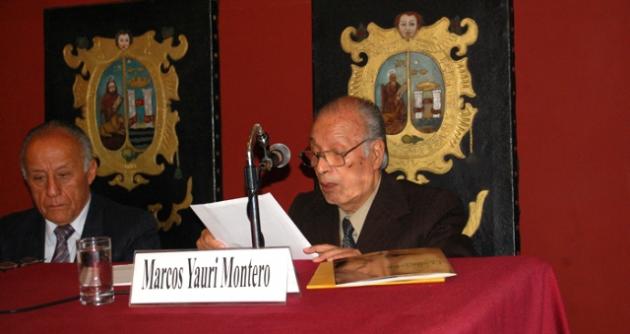 UNASAM dará Honoris Causa al novelista Marcos Yauri Montero.