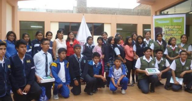 Clausura del Programa Escolar de Periodismo Digital que promueve Chimbote en Línea.