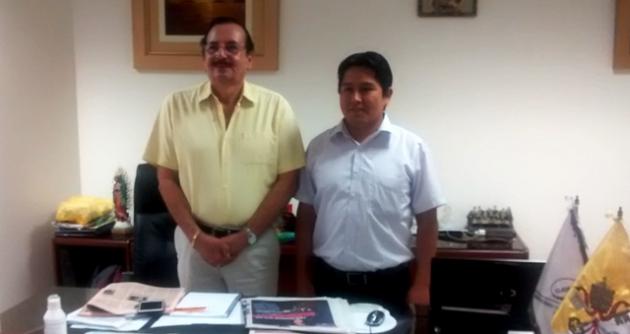 Mg. Edison Vásquez Corales junto al rector de Uladech Católica.