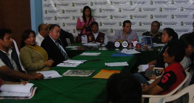 Sesión del Codisec de Nuevo Chimbote. (Foto: cortesía MDNCH)