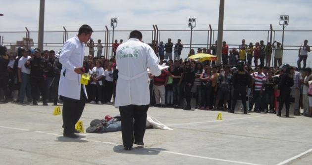 Complejo deportivo del pueblo joven Miraflores Alto fue escenario del crimen hoy.