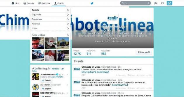 @chimbotenlinea registró más de 32,300 impresiones la última semana.