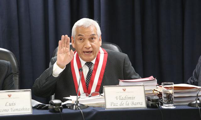 Cuestionado consejero Vladimir Paz de la Barra, quien debería inhibirse en el proceso contra Ramos y Pelaez. foto: larepublica.pe