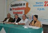 Representantes de instituciones organizadoras de importante debate electoral en Chimbote.