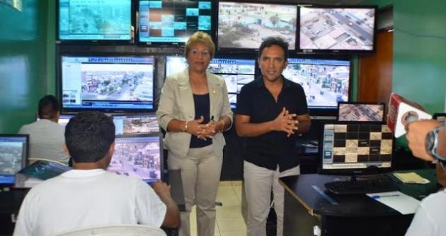 Victoria Espinoza y Valentín Fernández se unieron por temas de seguridad ciudadana.