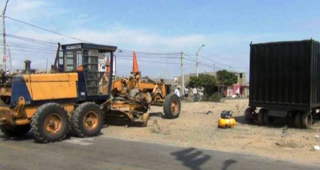 Esta mañana se inició los trabajos para instalación de puesto policial.