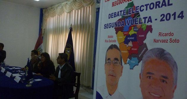 El candidato de Andemar desistió de participar en el debate electoral organizado por la Cámara de Comercio de Huaraz. (Foto Huaraz en Línea)