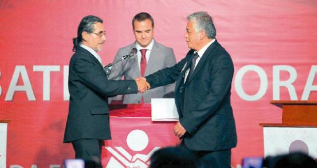 Waldo Ríos y Ricardo Narvaez fueron decepcionantes en el debate organizado por el JNE en Huaraz. (Foto: cortesía JNE)