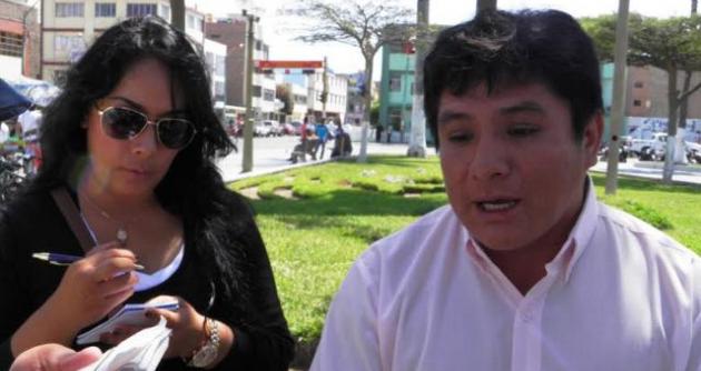 Abogado y familiares de agraviada protestan contra magistrada Liz Cotrina Giraldo.
