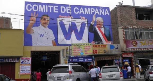 La dirigencia de Acción Popular dio un plazo de 24 horas a Waldo Ríos para que retire su propaganda electoral.
